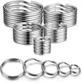 thumbnail image 1 of DESIGNICE Split Key ring Assorted, 5 Sizes (1/2 inch, 3/4 inch,1 inch, 1.25 inch, 1.38 inch), for Dog Pet Collar DIY Tag Jewelry, 1 of 7