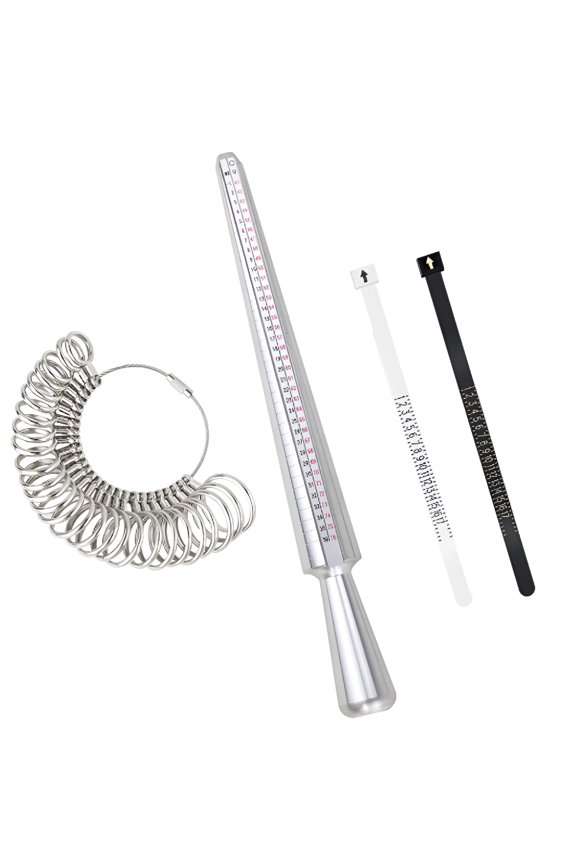 Stainless Steel Finger Ring Sizer Measuring Ring Tool, Size 1-13 with Half Size Ring Sizer Measuring Tool, 27 Pcs