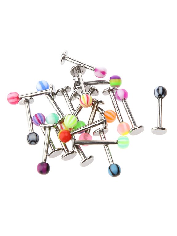 Stainless Steel Lip Studs Rings Bars Labret Jewelry