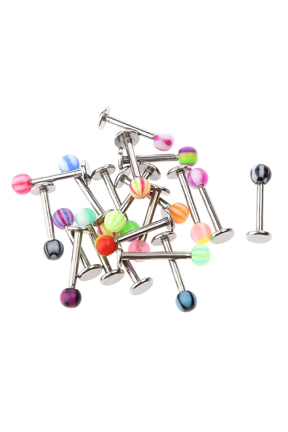 Stainless Steel Lip Studs Rings Bars Labret Jewelry