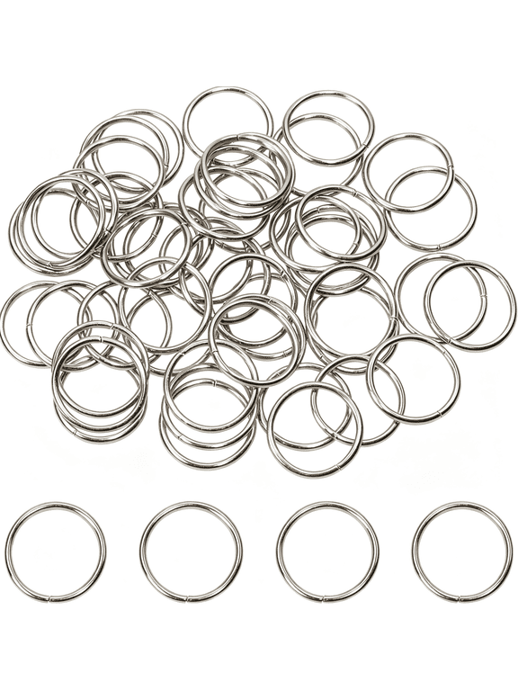 Stainless Steel Open Jump Rings Connector Split Rings for Keychain Necklace Bracelet Earring Pendant Jewelry Finding Making Charm Crafting,100Pcs(12Mm)
