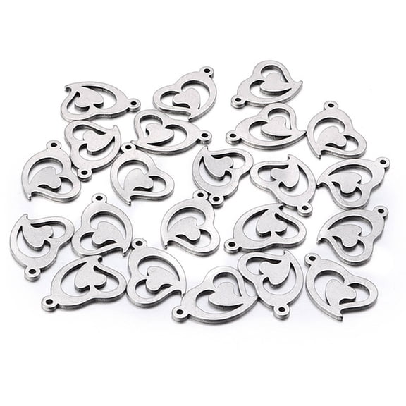 DESIGNICE Stainless Steel Pendants,Creative DIY Chain Jewelry,Unique Charms for Necklace,Personalized Pendant Necklace,Love