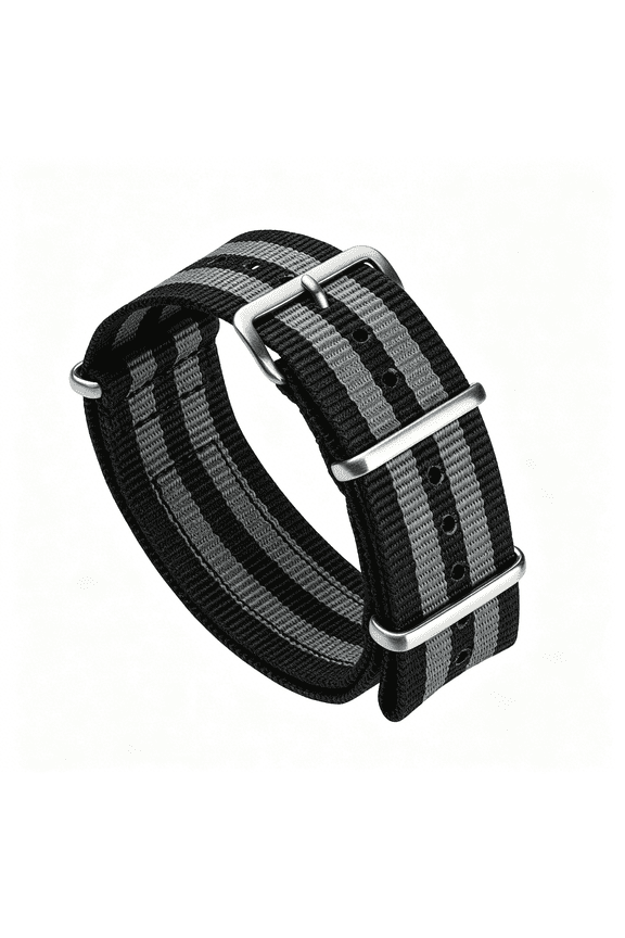 Standard Issue Nylon Watch Strap | Classic British Mod Inspired Nylon Watch Band, Stainless Steel Hardware, Double Layered, Military Style, Suits All Watches