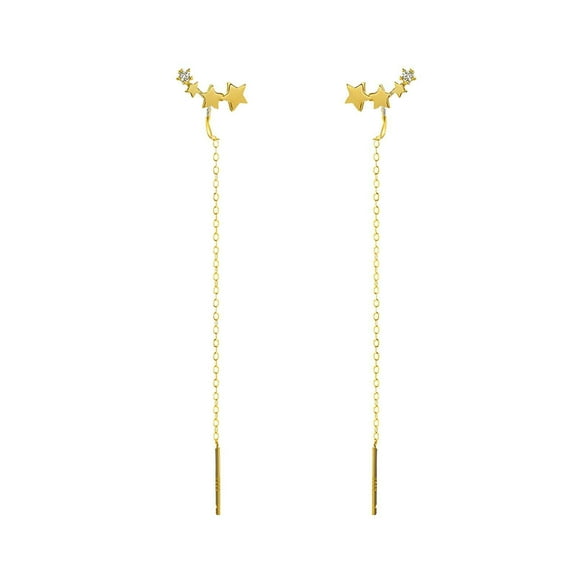 DESIGNICE Star Earrings,Long Tassel Earrings,Zodiac Sign Earrings Earrings for Women,Gold
