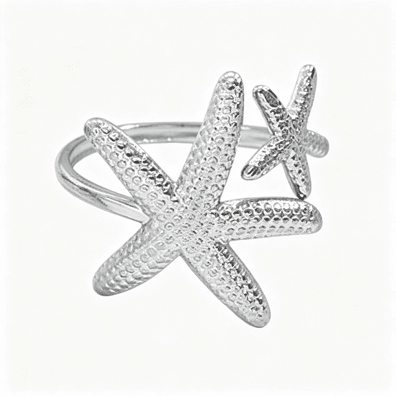 DESIGNICE Starfish Toe Rings for Women 18K Gold-Tone Plated Comfort Fit Adjustable Foot Ring Sea Star Stacking Open Band Stackable Statement Ring Trendy Boho Summer Beach Fashion Jewelry