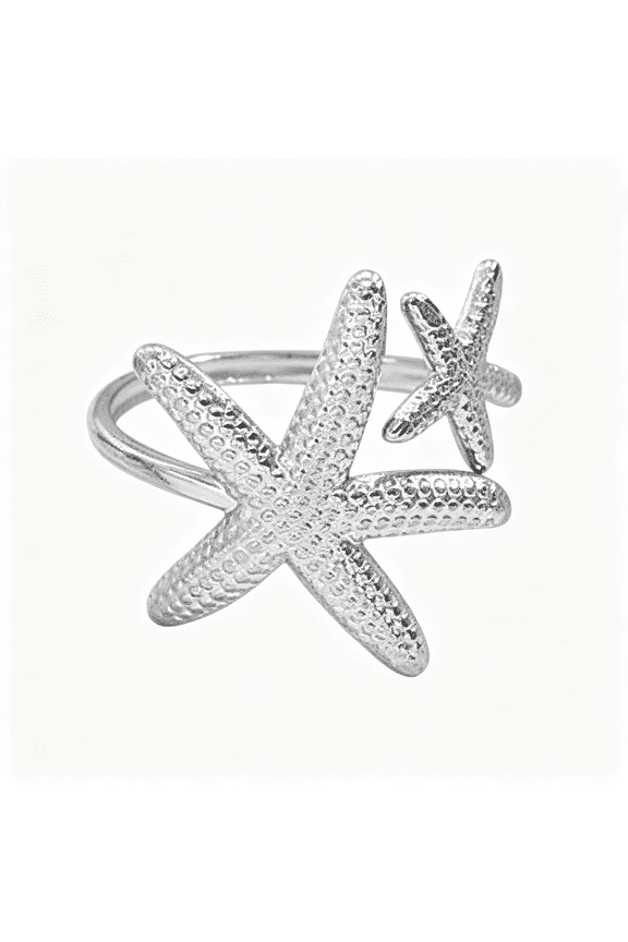 Starfish Toe Rings for Women 18K Gold-Tone Plated Comfort Fit Adjustable Foot Ring Sea Star Stacking Open Band Stackable Statement Ring Trendy Boho Summer Beach Fashion Jewelry