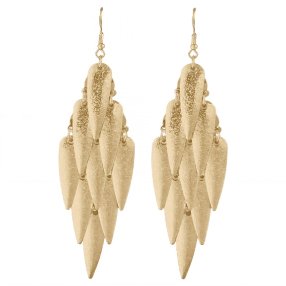 DESIGNICE Statement Earrings for Women,Electroplated Iron Hollow Leaf Dangle Earrings for Women,Statement Earrings Wife Girlfriend Jewelry Gift,Style1