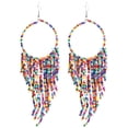 thumbnail image 1 of DESIGNICE Statement Earrings for Women,Alloy Seed Bead Tassels Beaded Earrings,Dangle Earrings for Women for Women Fashion Jewelry Gift,Style1, 1 of 7