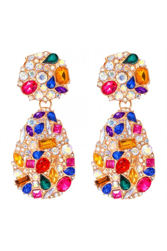 Statement Earrings for Women,Alloy Teardrop Shape Chandelier Earrings,Dangle Earrings for Women Wife Girlfriend Jewelry Gift,Style1