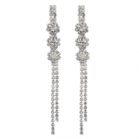 DESIGNICE Statement Earrings for Women,Face-Lengthening Tassel Silver Dangle Earrings,Dangle Earrings for Women Birthday Jewelry Gift for Her,Style3