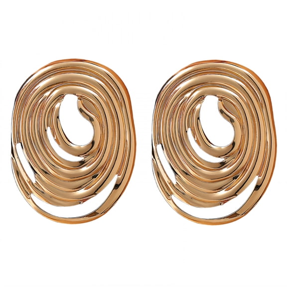 DESIGNICE Statement Earrings for Women,Metal Plated Lava Folds Gold Earrings,Gold Statement Earrings Fashion Jewelry Gift for Her,Style3