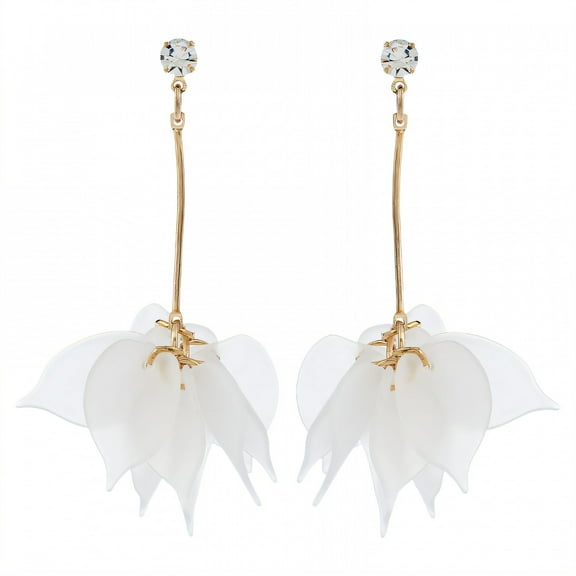 DESIGNICE Statement Earrings for Women,Resin Lotus Flower Slice Flower Earrings,Dangle Earrings for Women for Women Fashion Jewelry Gift,Style1