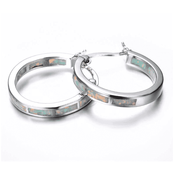 DESIGNICE Sterling Silver Earrings,Circular Design Earrings Silver,Tassel Elements 925 Sterling Silver Earrings,White