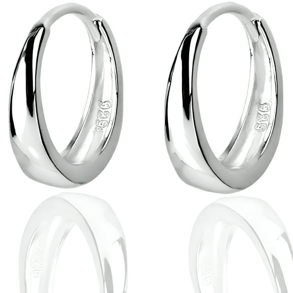 DESIGNICE Sterling Silver Huggie Earrings for Women – Tiny Sleeper Hoops 10mm/14mm/16mm, 925 Silver Cartilage Earrings, Hypoallergenic Mini Hoops for Tragus, Cuff, Fashion Jewelry Gifts