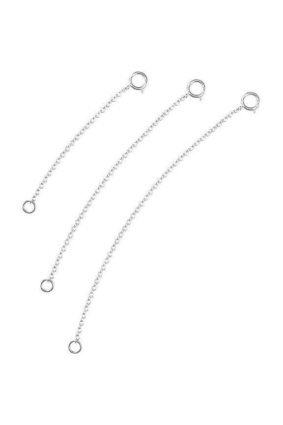 2026 New Sterling Silver Necklace Extender Necklace Chain Extenders for Necklaces 2",3",4" Inches for Adjusting Necklace Length,Custom Fit,Layering Jewelry,Adding Versatility to Chains.