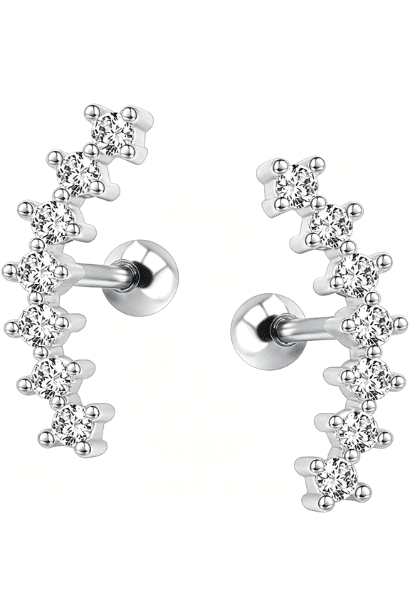 Stud CZ Stud Earrings 316L Stainless Steel Ear Conch Cartilage Piercing