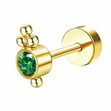 DESIGNICE Stud Earrings for Women,Low-Friction Flat Back Stud Earrings,Shiny Coating Stud Earrings for Women Hypoallergenic,Gold1