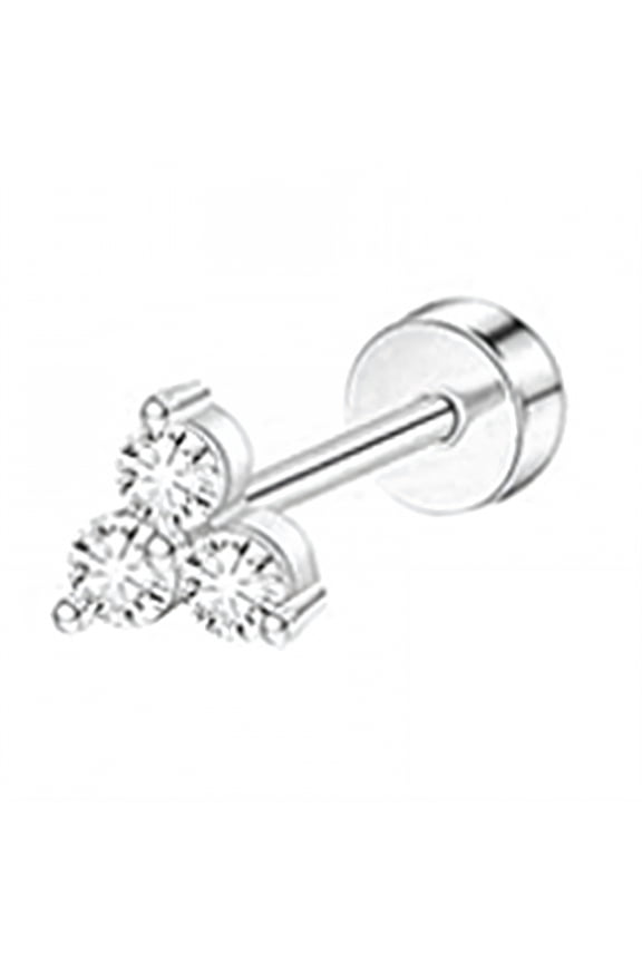 Stud Earrings for Women,Soothing Contact Flat Back Stud Earrings,Shiny Coating Stud Earrings for Women Hypoallergenic,Silver2