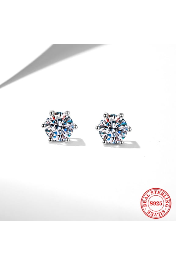 Super Flash Moissanite Stud Earrings Women Men Gift 1-4 Carat Laboratory Diamond S925 Silver Earrings Wedding Jewelry