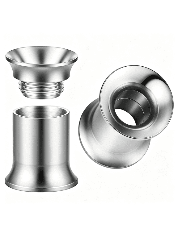Surgical Stainless Steel Ear Gauges Tunnels Internally Threaded Plugs Ears Internally Threaded Ear Gauges Men Women Double Flare Internal Thread Screw-Fit Gauge Flesh Tunnel Earrings