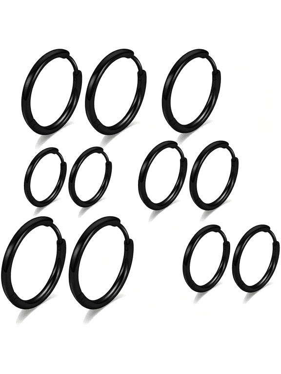 Surgical Stainless Steel Thin Hoop Earrings 6mm/8mm/10mm Small Huggie Hoop Earrings for Women and Men