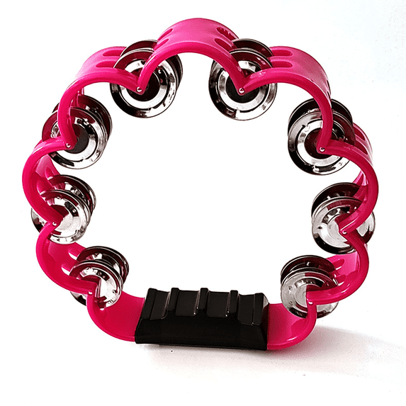 DESIGNICE Tambourine,Toddler-Friendly Tambourine for Kids,Bright Colors Music Toys,Rose Red