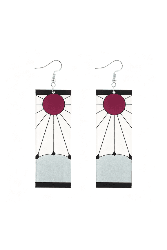Tanjiro Earrings Hanafuda Tanjiro Cosplay Earrings Anime Jewelry Accessories,Vibrant Anime Earrings