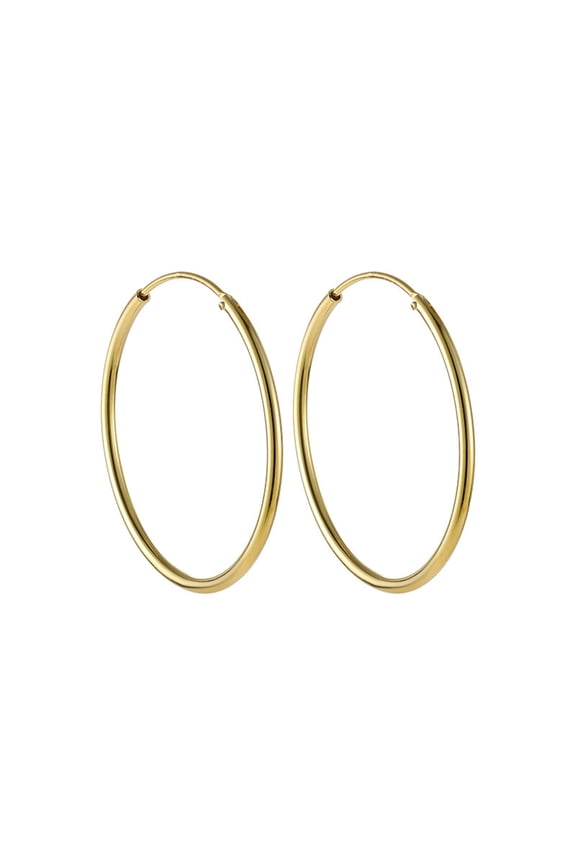 Thin Gold Hoops | 1.2Mm Sterling Silver Simple Large Hoop Earrings | Minimalist Skinny Threader Gold Hoop Multiple Sizes in Gold and Silver