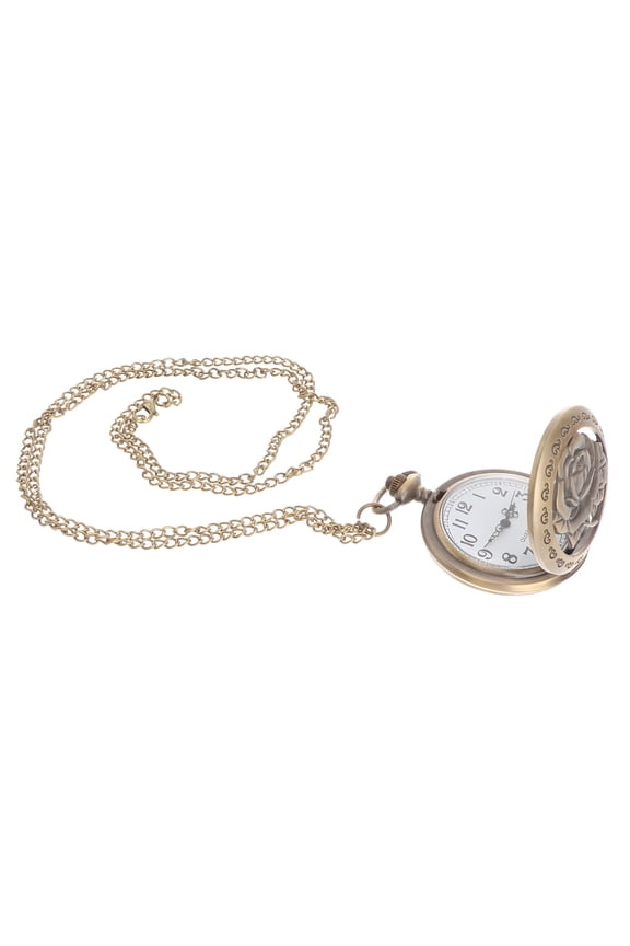 Three-dimensional Pattern Pocket Watch Necklace Watch for Men and Women