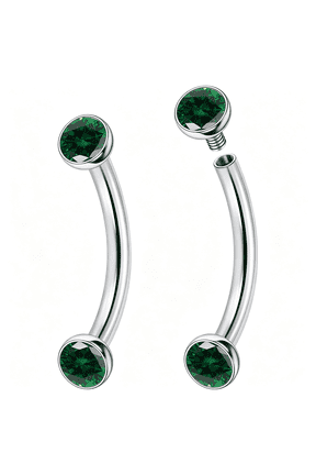 Titanium 16G 6/8/10Mm Eyebrow/Rook/Snug/Vertical-Labret/Vch/Snake-Eyes/Anti-Tragus/Christina/Daith/Belly-Button/Bridge/Hood/Surface Curved Barbell Piercing Jewelry for Women Men