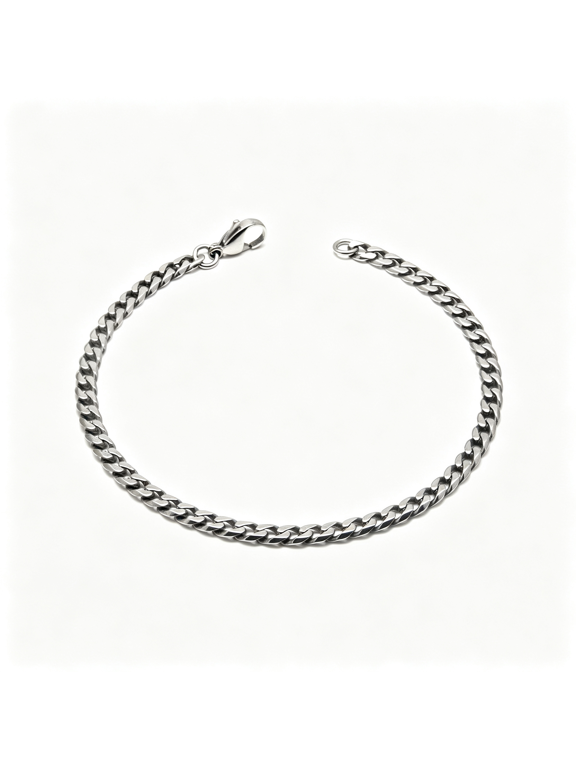 Titanium 4Mm Curb Link Bracelet Titanium Bracelet for Men