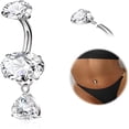 thumbnail image 1 of DESIGNICE Titanium Dangle Belly Button Ring for Women Dangling Navel Ring Hypoallergenic Teardrop Belly Rings Internally Threaded Cz Belly Piercing Jewelry 10Mm, 1 of 6