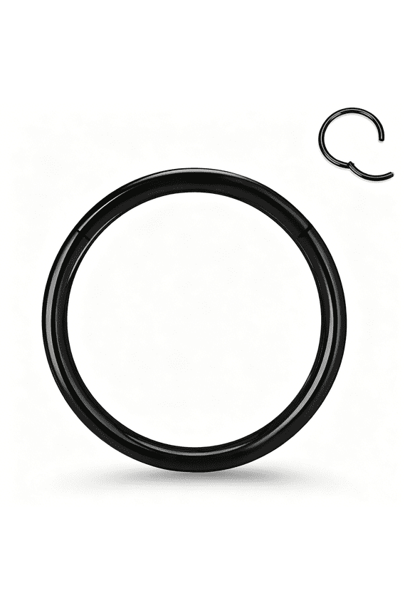 Titanium Nose Rings 20G 18G 16G 14G 12G Nose Rings Hoops Septum Clicker Hinged Segment Ring Cartilage Helix Tragus Conch Daith Rook Hoop Earring,Diameter 5Mm to 16Mm Silver-Gold-Rose