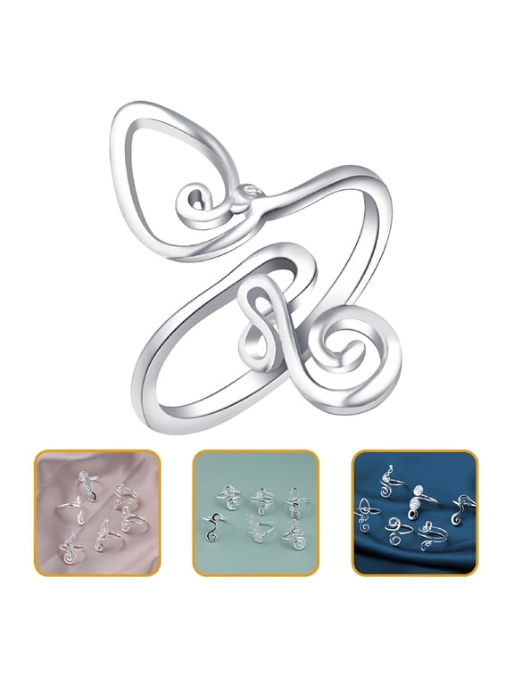 2026 New Toe Rings for Women Alloy Silver 1Pack Bohemian Open Rings Comfortable to Wear for Beach,Casual,Party,Summer,Daily Wear