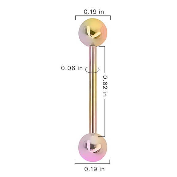 DESIGNICE Tongue Rings,Fixed Pigment and Durable Brilliance Tongue Piercing Jewelry,Geometric Form and Sophisticated Detail Tongue Rings for Women,Color Mixing