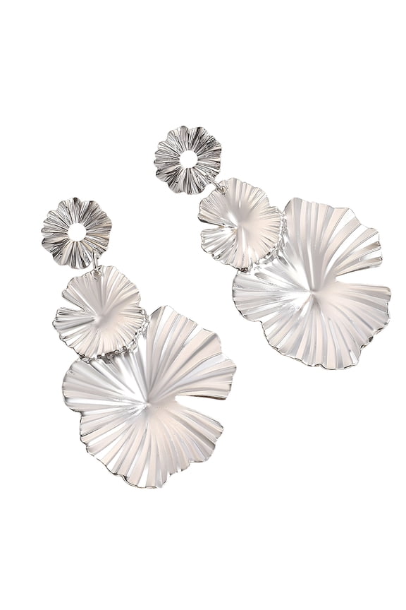 Trendy Earrings for Women Exaggerated Flower Long Tassel Dangle Earrings Plant Big Flower Petal Stud Earrings Leaf Daisy Flower Drop Earrings Jewelry