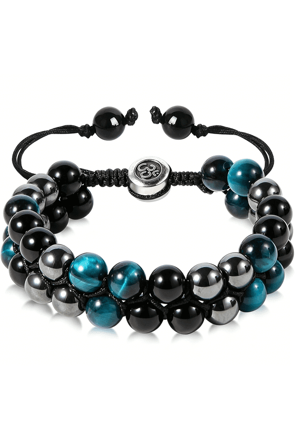 Triple Protection Bracelet - for Protect & Balance - Energy Crystal Handmade Bracelets for Men Women