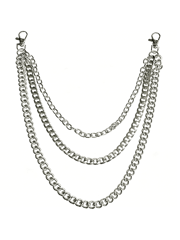 Trousers Chain,Pants Chain Belt Chain Wallet Chain Pocket Chain Hip Hop Punk Jeans Chain Key Chain Goth Accessories for Eboy Egirl Women Men(Silver)