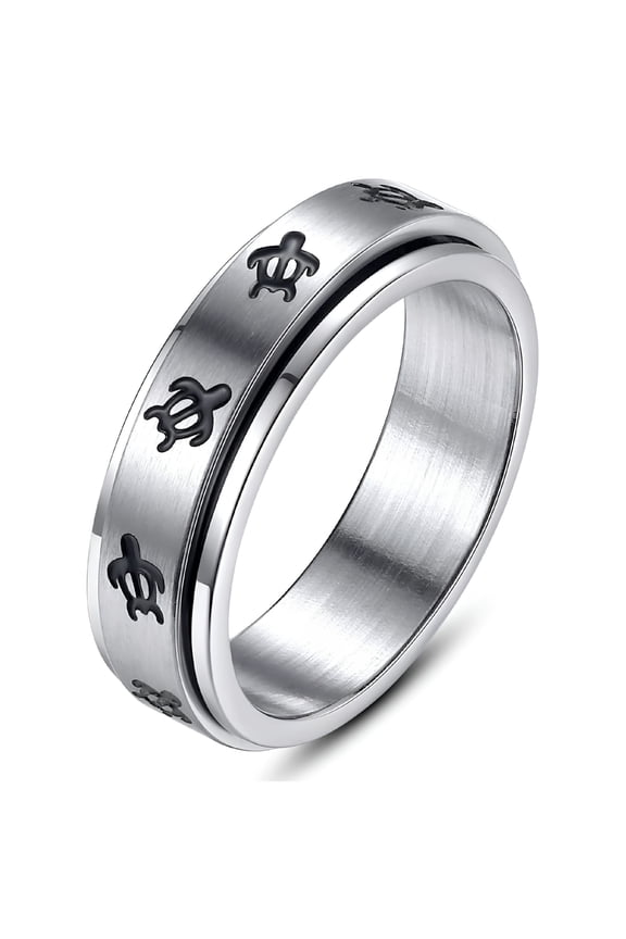 Turtle Spinner Ring for Women Anxiety Relief Fidget Ring (8 In)
