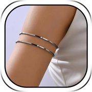 DESIGNICE Upper Arm Cuff for Women Minimalist Gold Armband Jewelry Boho Accessory for Summer Beach Party Concert Vacation Bangle Chic Statement Body Ornament Festive Present