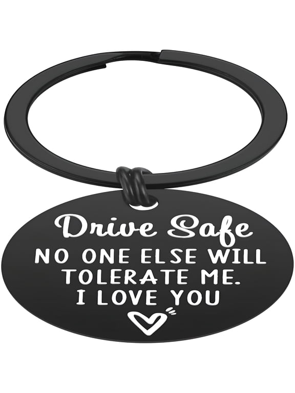 Valentine's Day Gifts for Him - Drive Safe Keychain Gifts for Boyfriend, Husband from Girlfriend, Wife