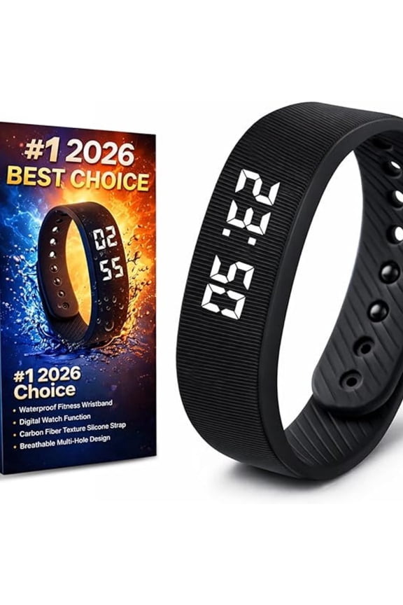 Vibrating Alarm Fitness Tracker Silent Wristband Alarm Clock Color Screen Step Counter Music Player Weather Display Motion Wake Up Vibrating Wrist Alarm Bracelet for Adults Black