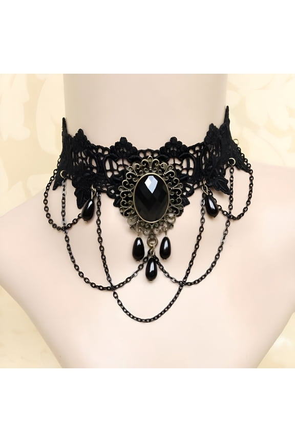 Vintage Gothic Lace Choker Necklace Choker Necklaces for Woman - Victorian Court Style, Perfect for Women