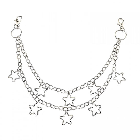 DESIGNICE Vintage Pants Chain Chain Belts for Women Chain Belt Layered Pocket Chain Waist Chain Body Accessories for Women Girls Wallet Chain (Silver)