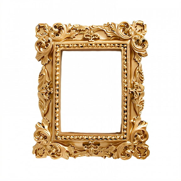 DESIGNICE Vintage Picture Frames,Art Insert Picture Frames,Idea Display Gold Picture Frames,5.91"X3.94",Style1