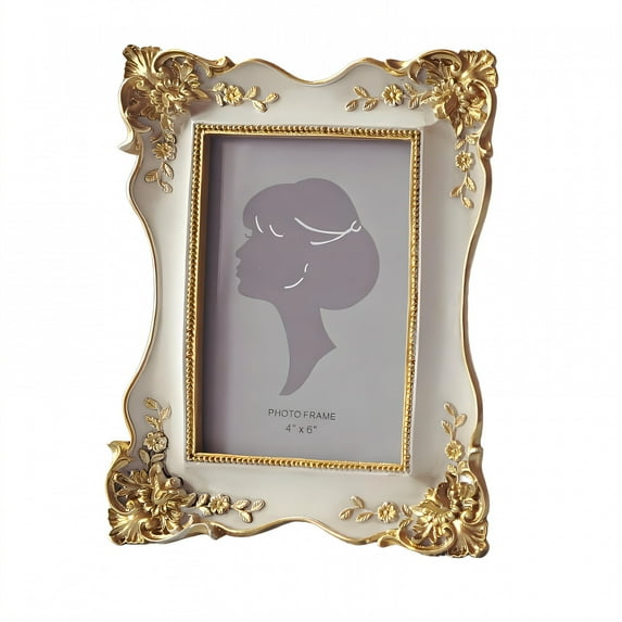 DESIGNICE Vintage Picture Frames,Emotion Share Photo Frames,Collectible Value Family Picture Frame,9.85"X7.88",White