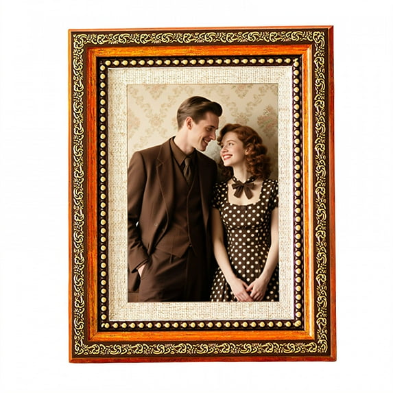 DESIGNICE Vintage Picture Frames,Frame Variety Small Picture Frames,Gentle Palette Photo Frame,9.85"X11.82",Red