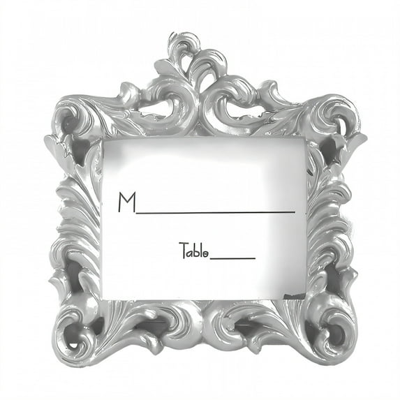 DESIGNICE Vintage Picture Frames,Rich Details Wall Frames,Elegant Decor Family Picture Frame,3.94"X3.94",Silver