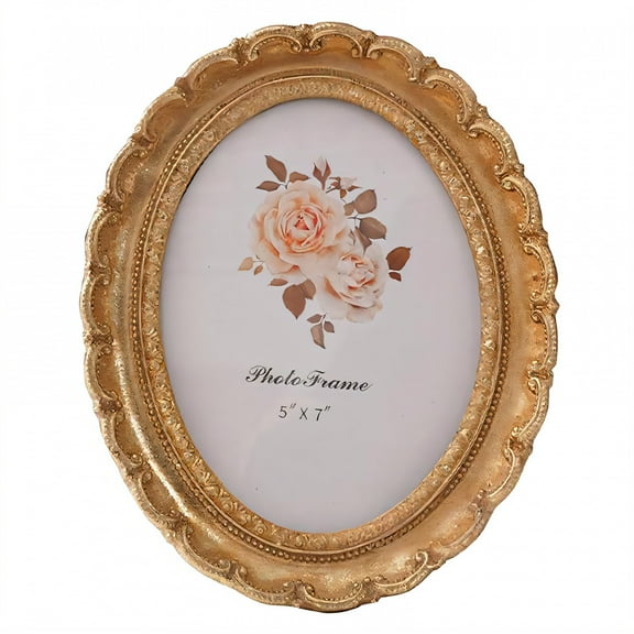 DESIGNICE Vintage Picture Frames,Soft Sheen Wall Frames,Color Matching Gold Picture Frames,9.85"X7.88",Gold