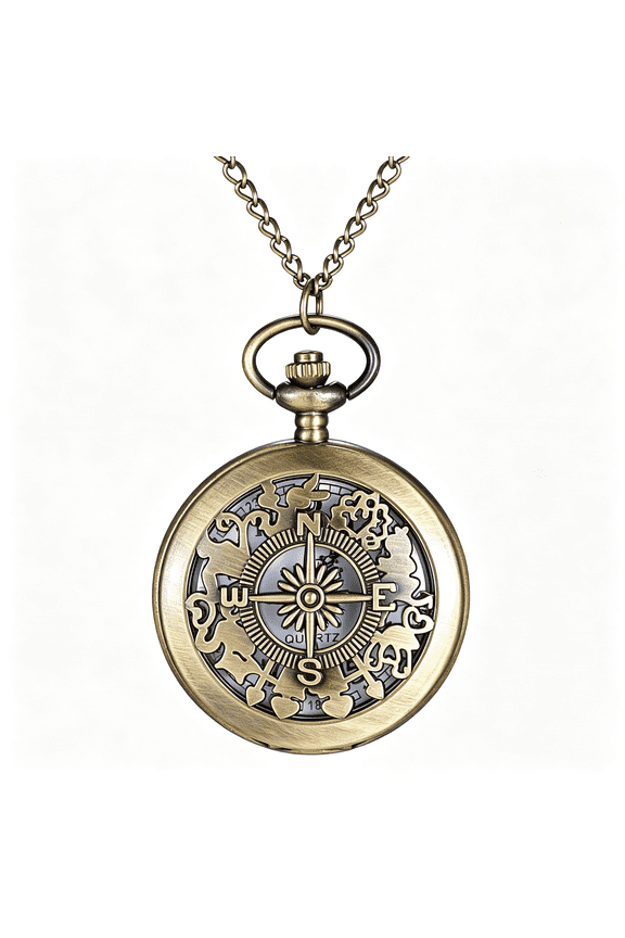 Vintage Pocket Watch Classic Quartz Necklace Pendant Watches with Chain for Mother'S Day,Classic Pocket Watch